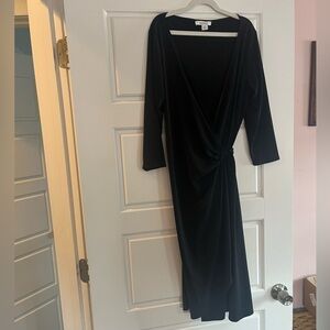 Dressbarn Women's Front V-Neck Wrap Dress - 10